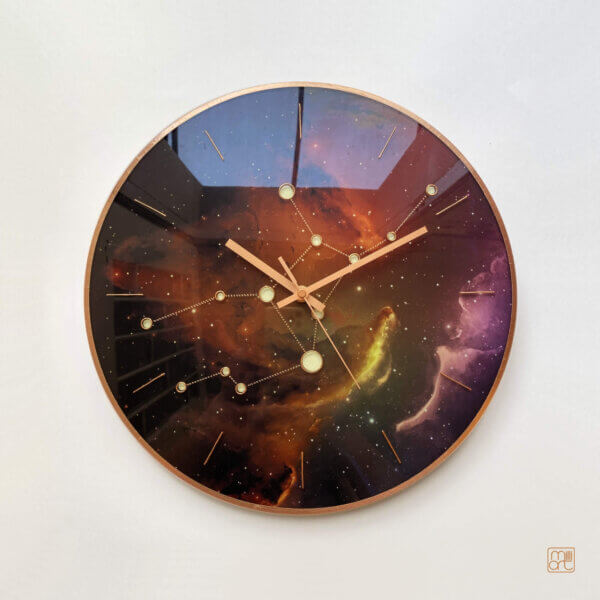 virgo glass wall clock