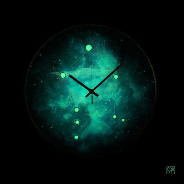 Libra Zodiac Glass Wall Clock