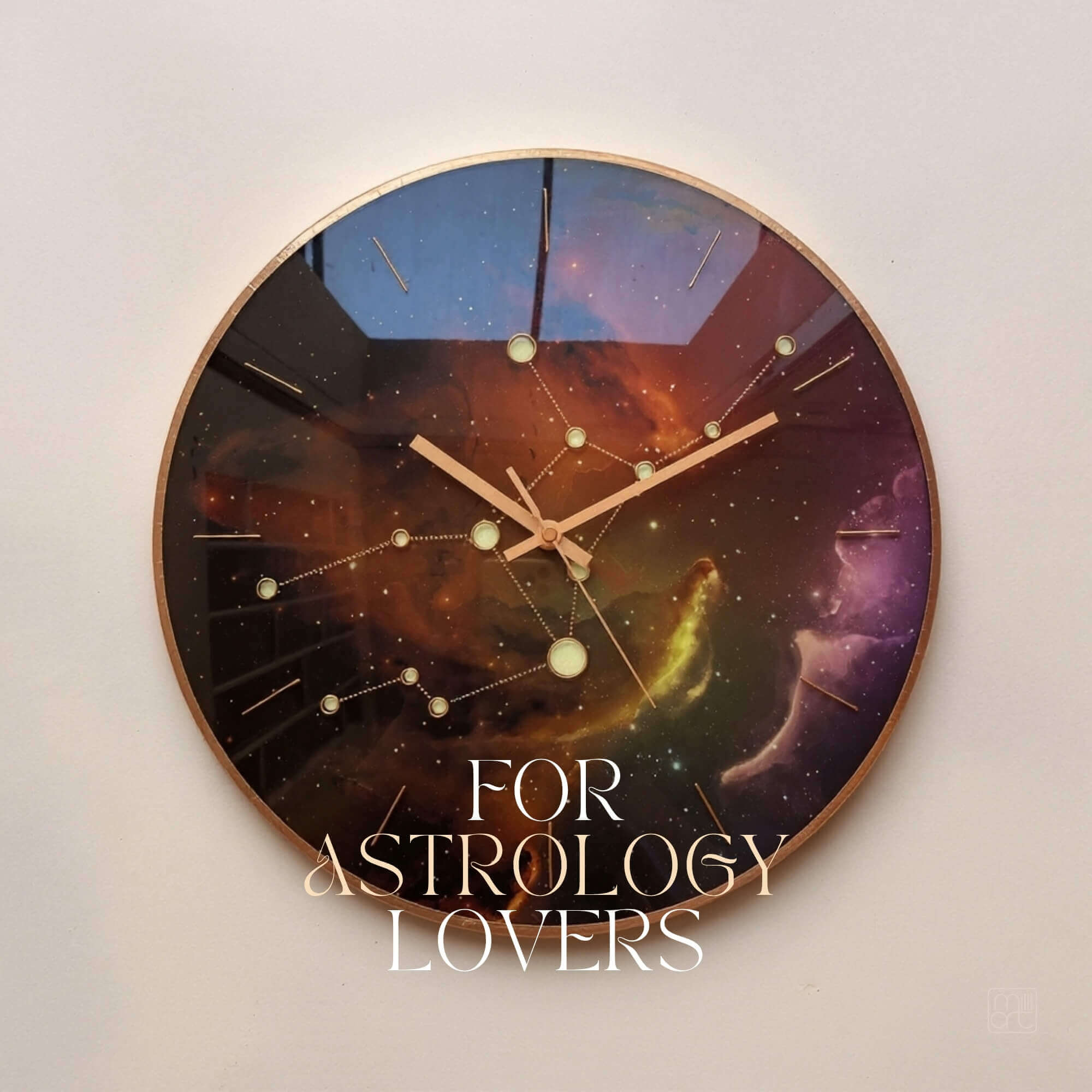 virgo glass wall clock