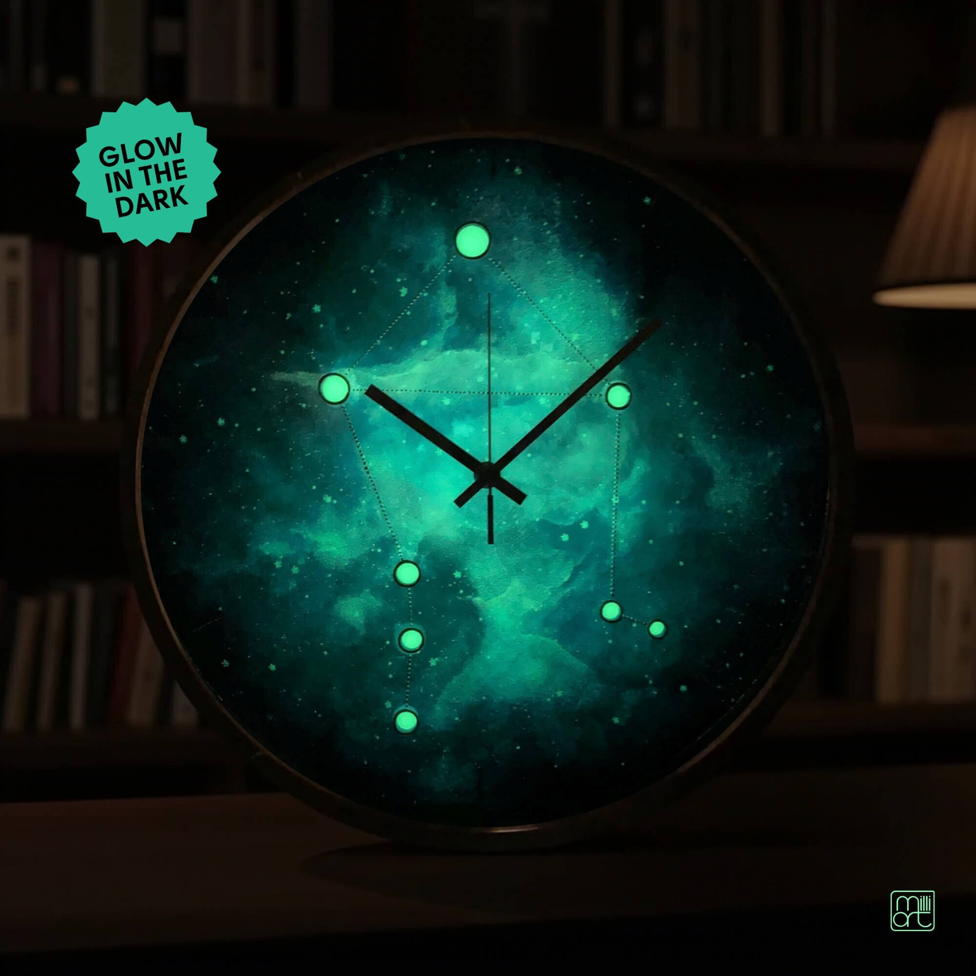 Libra Zodiac Glass Wall Clock