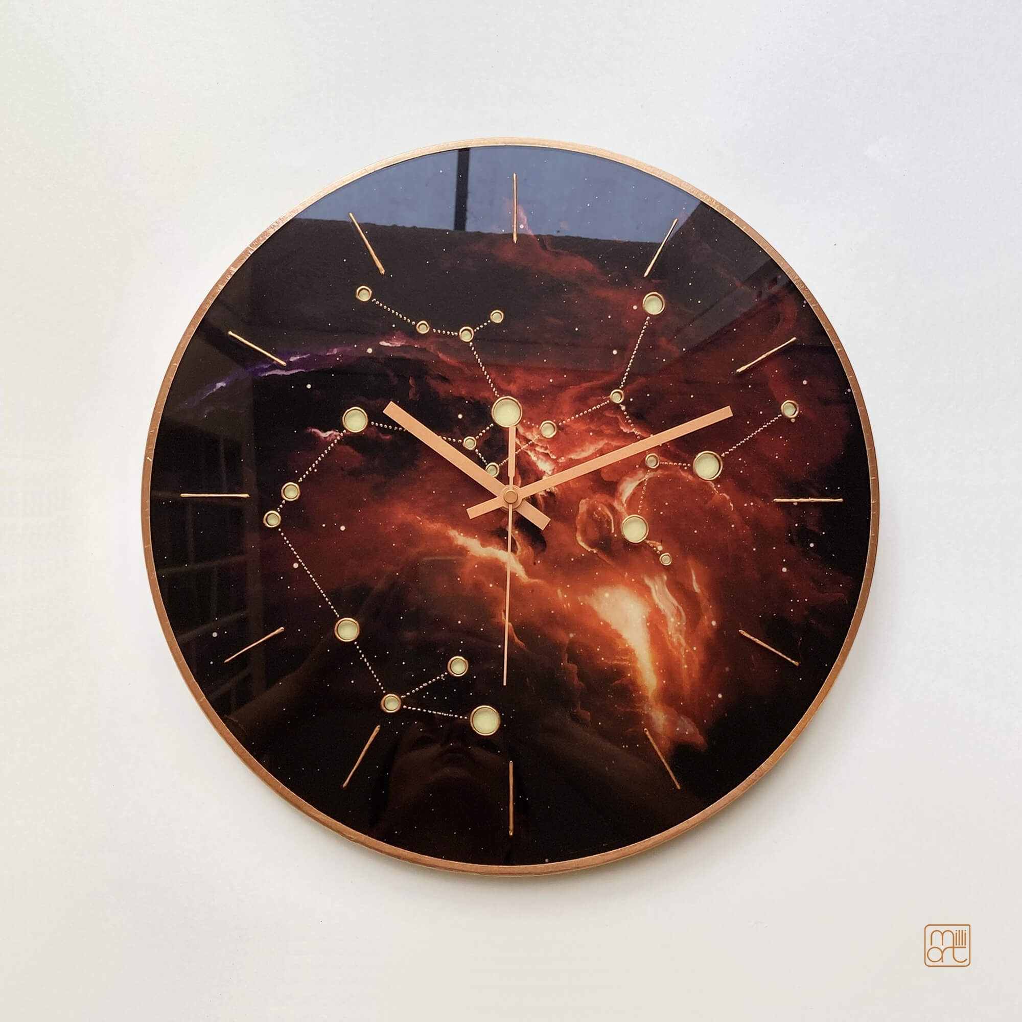 Sagittarius Glass Wall Clock