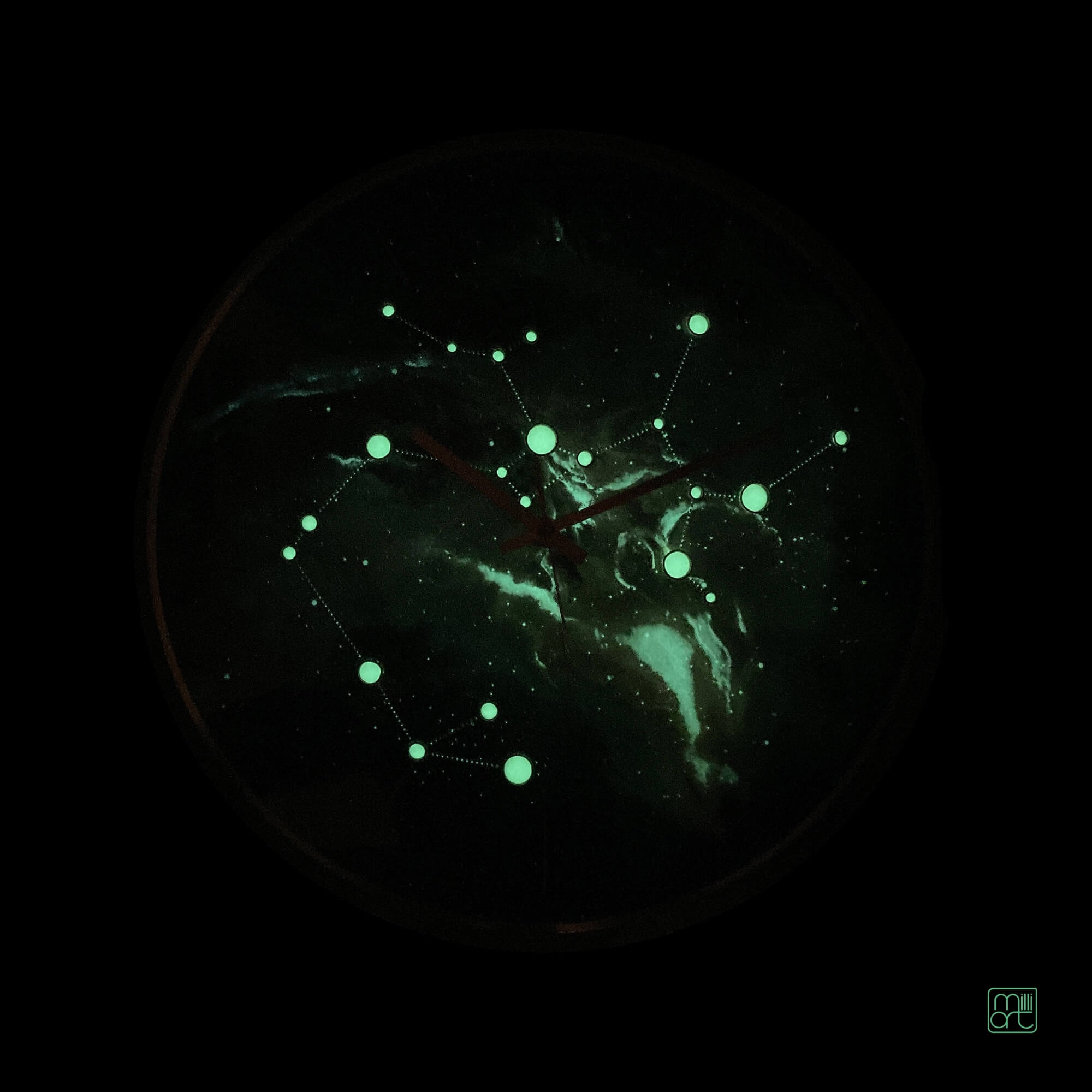 Sagittarius Glass Wall Clock