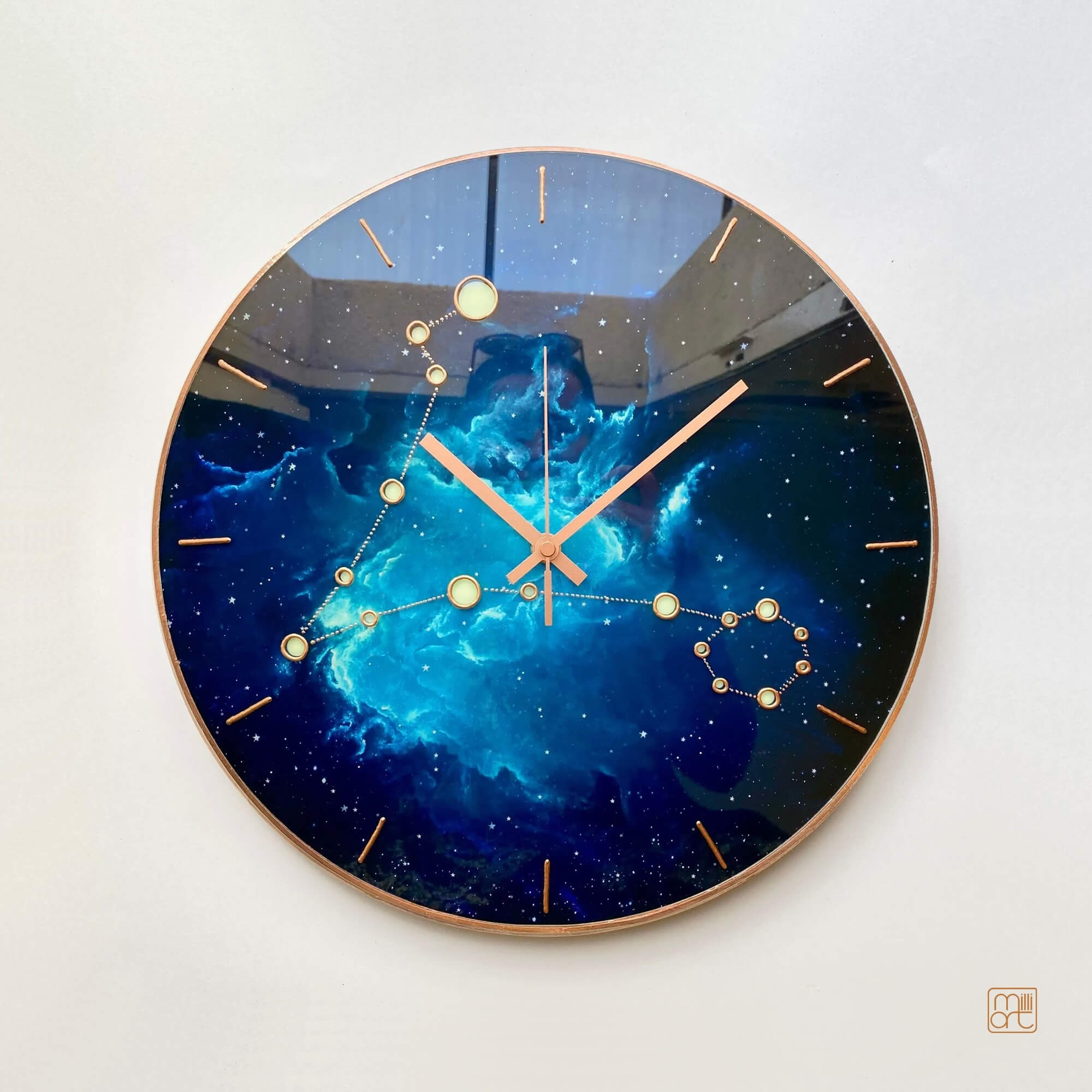 Pisces Glass Wall Clock