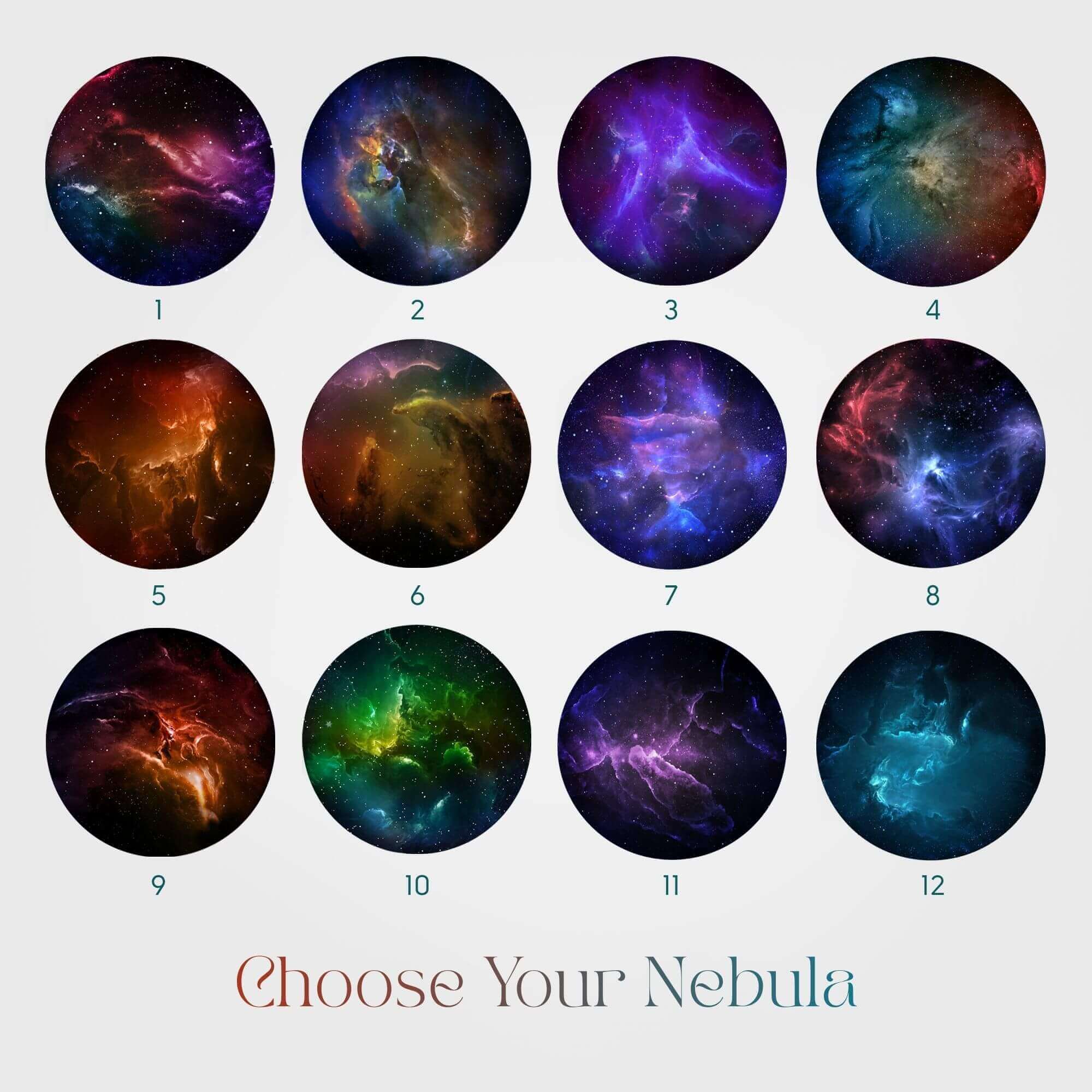 12 nebula colors constellations
