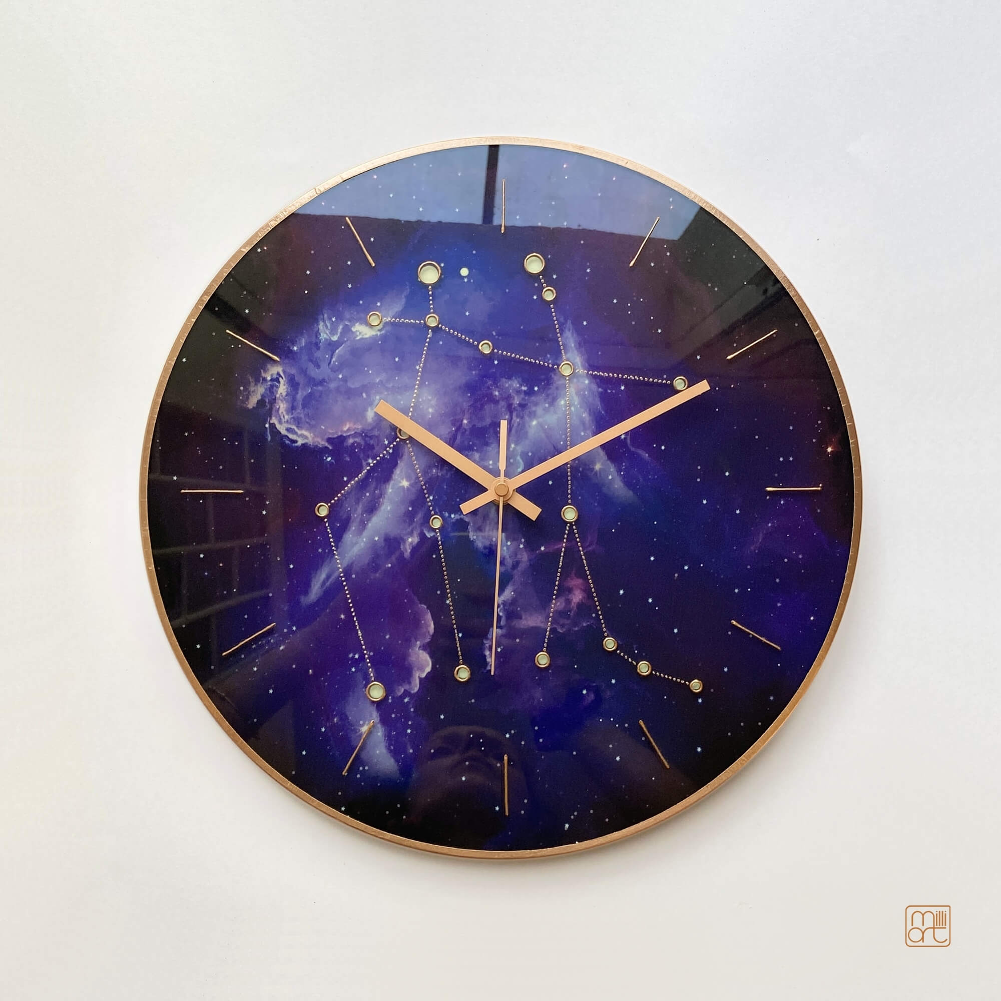 Gemini Glass Wall Clock