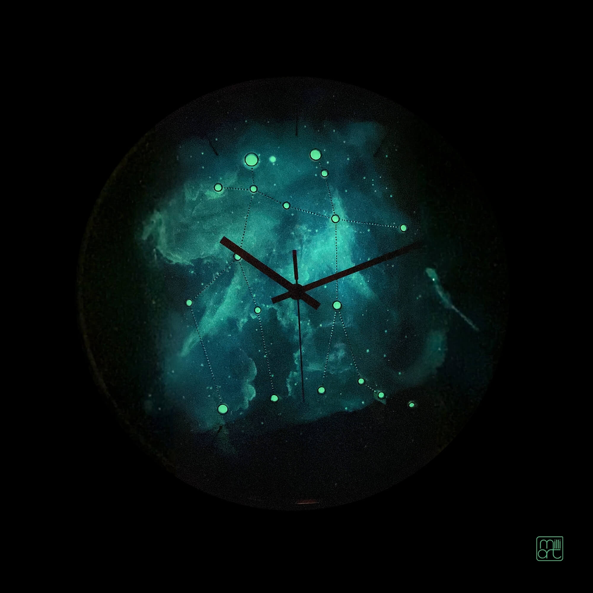 Gemini Glass Wall Clock